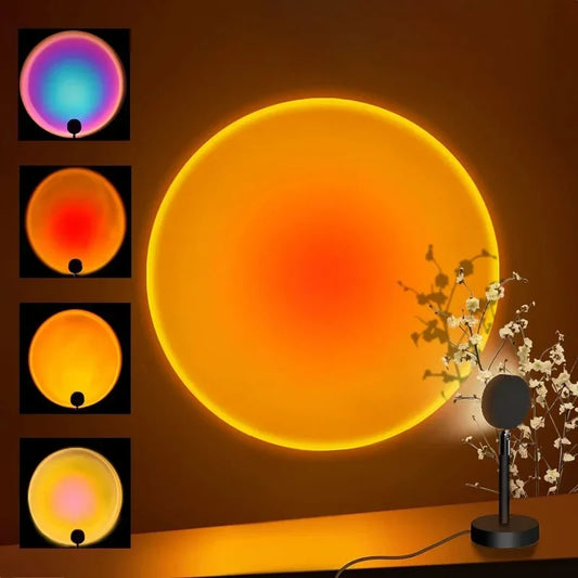 Sunset Projector Table Lamp RGB LED Ambient night light Holiday gift birthday
